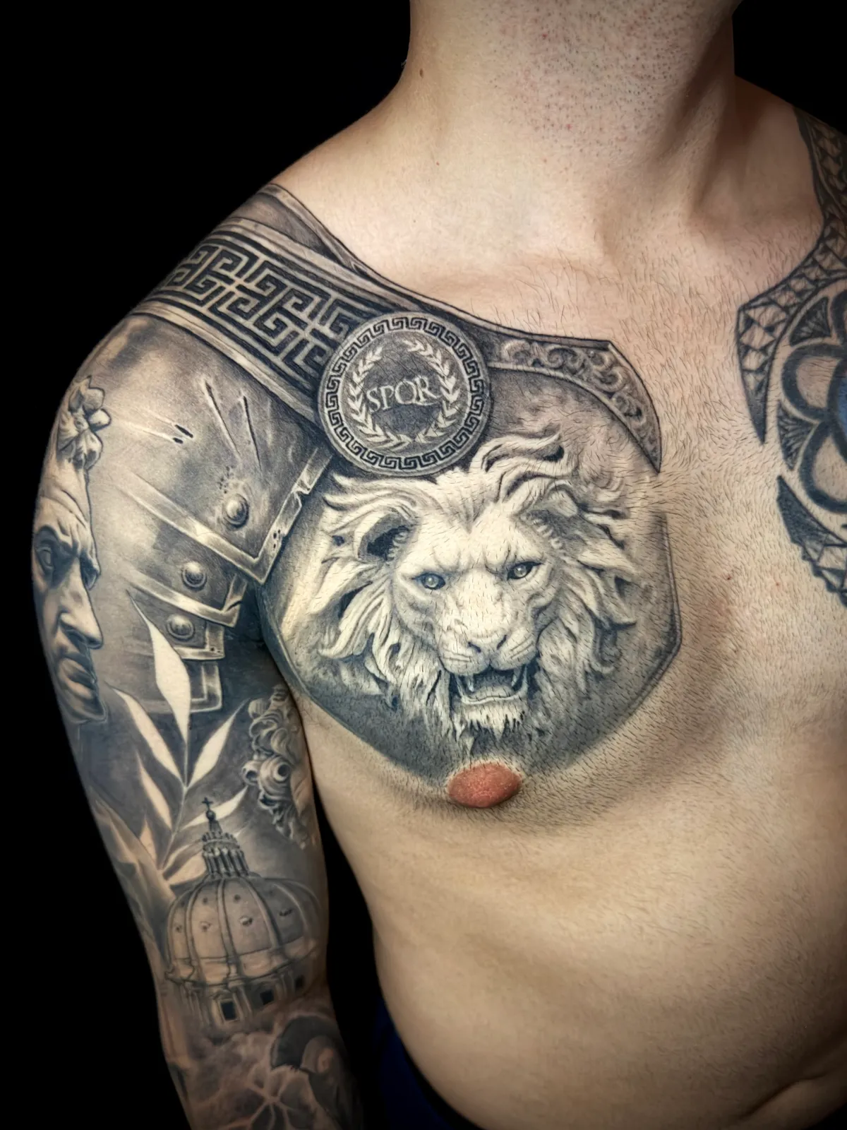 Healed portrait tattoo